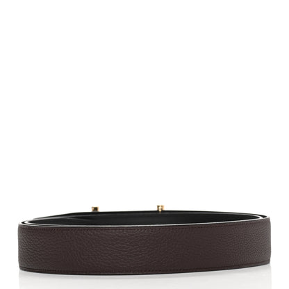 Hermes Togo Swift 32mm H d'Ancre Belt 115 46 Chocolate Black 2 of 6