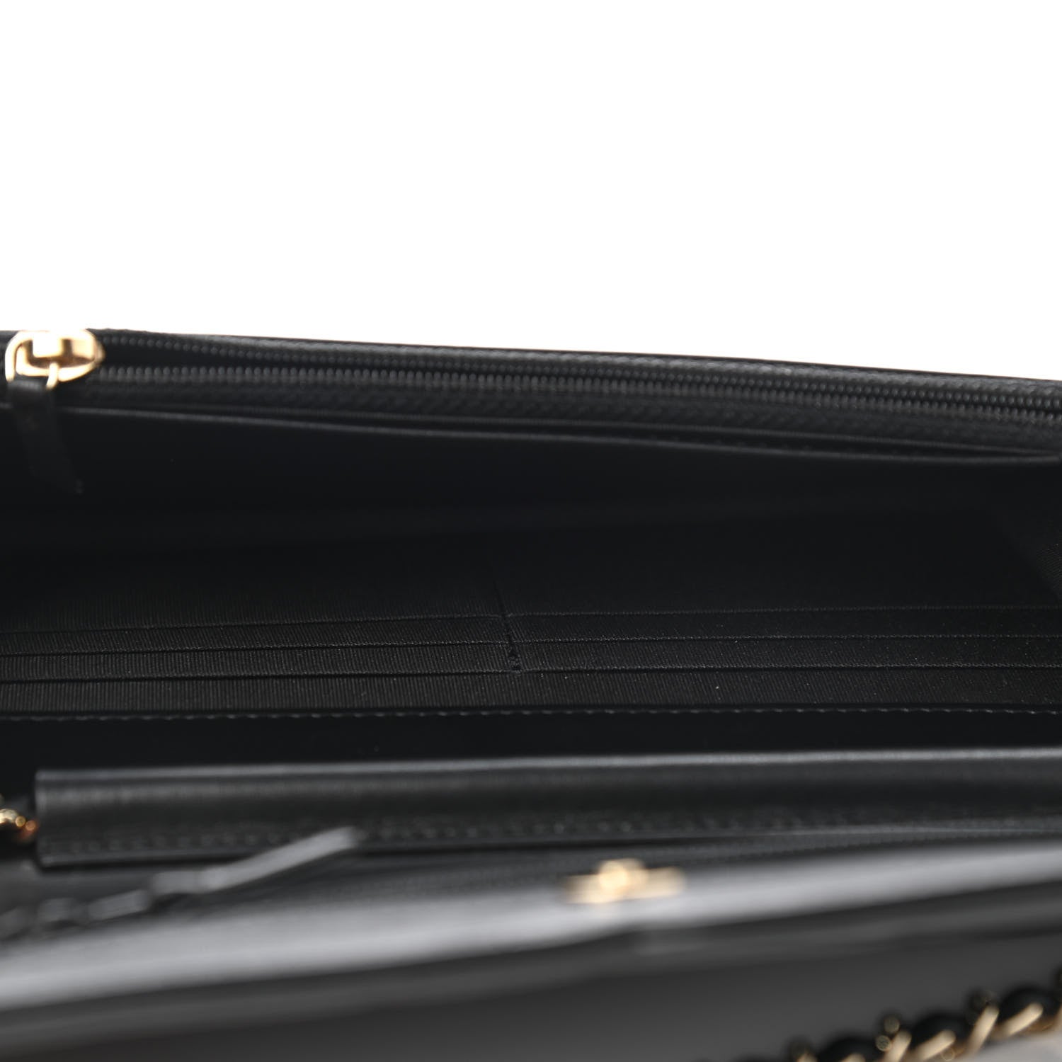 Chanel Caviar Quilted CC Filigree Wallet On Chain WOC Black 6 of 14
