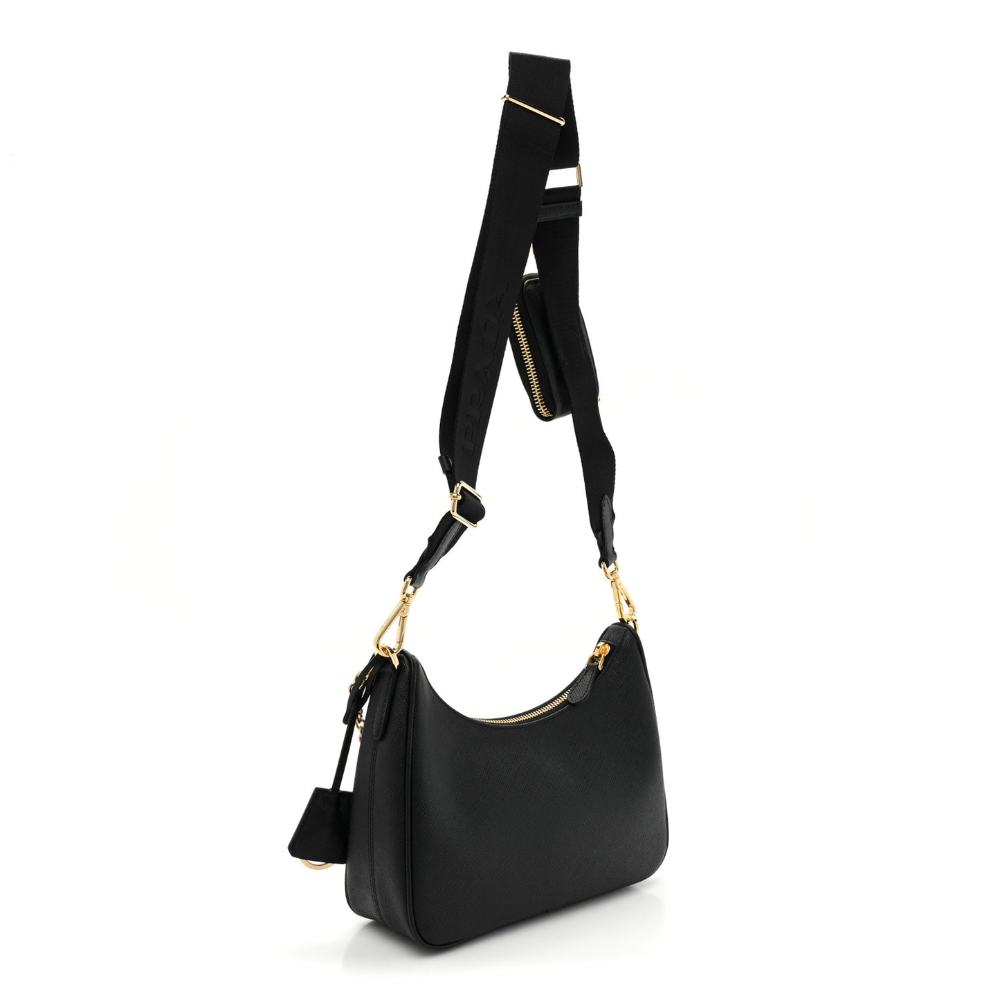 Saffiano Lux Re-Edition 2005 Shoulder Bag Black