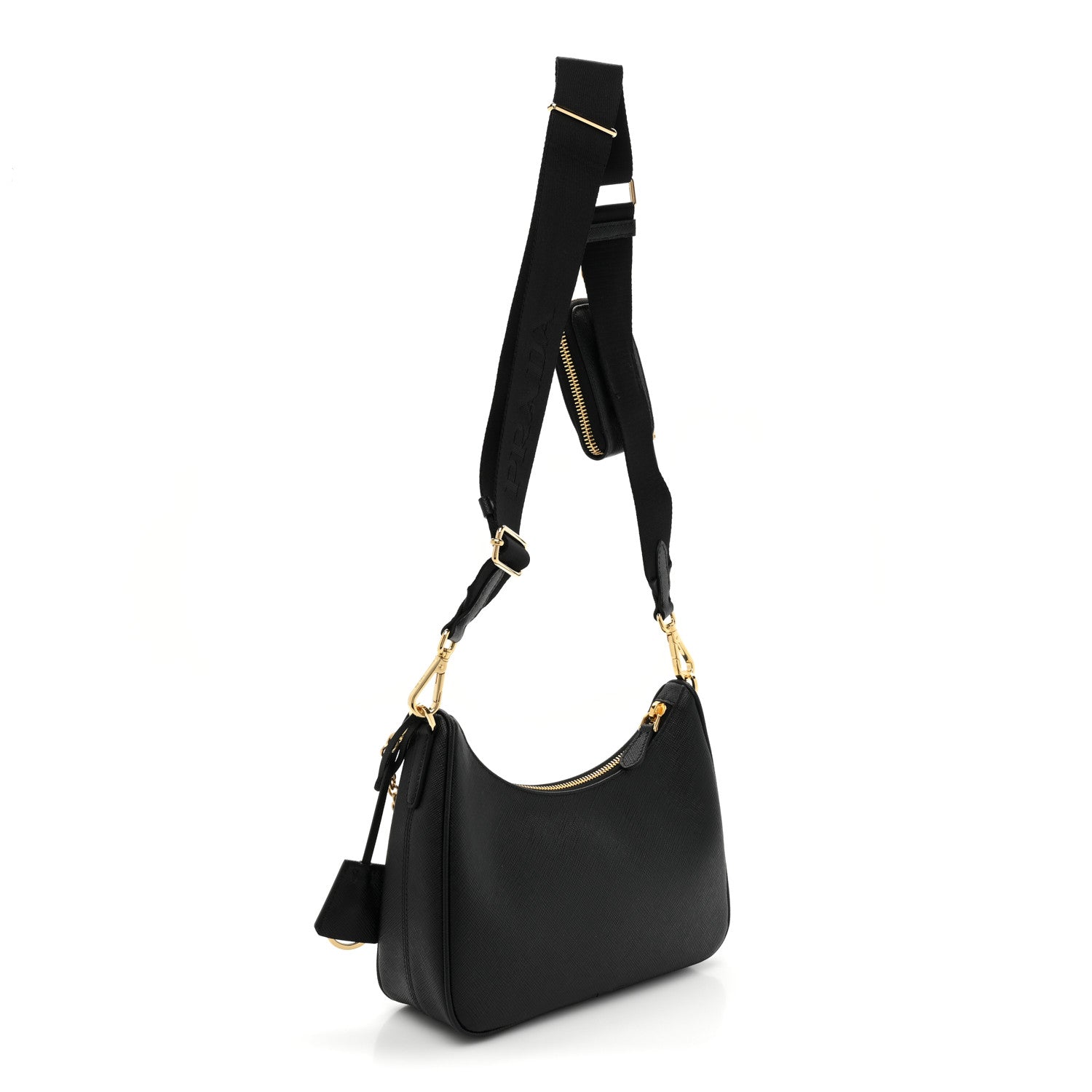 Prada Saffiano Lux Re-Edition 2005 Shoulder Bag Black 3 of 8