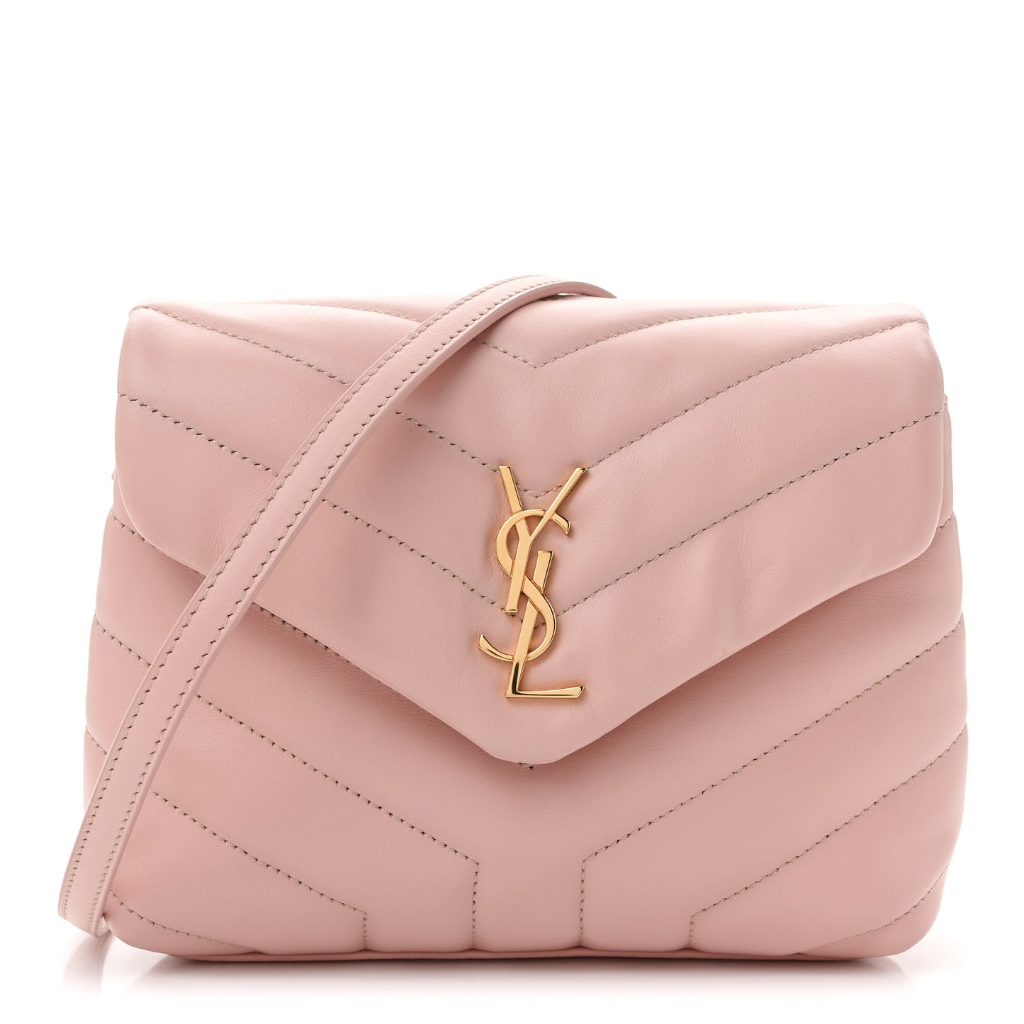 Calfskin Y Quilted Monogram Toy Loulou Crossbody Bag Tender Pink