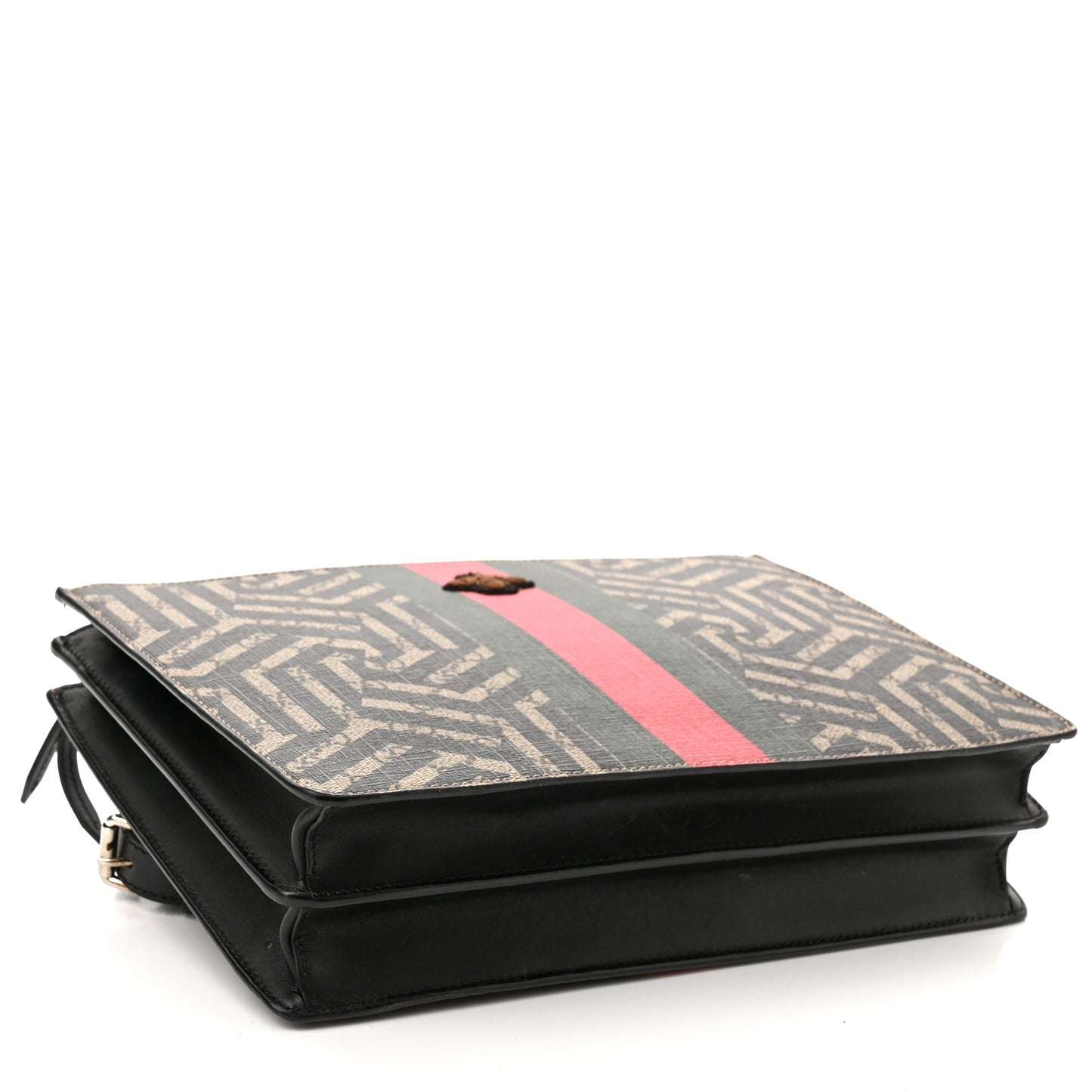 GG Supreme Monogram Caleido Web Messenger Beige Ebony