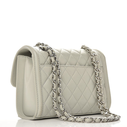 Chanel Lambskin Quilted Small Geometric Flap Light Grey 4 of 10