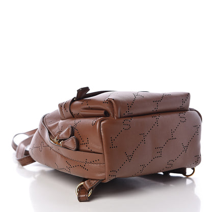 Stella McCartney Eco Alter Nappa Perforated Logo Mini Backpack Brown 4 of 11