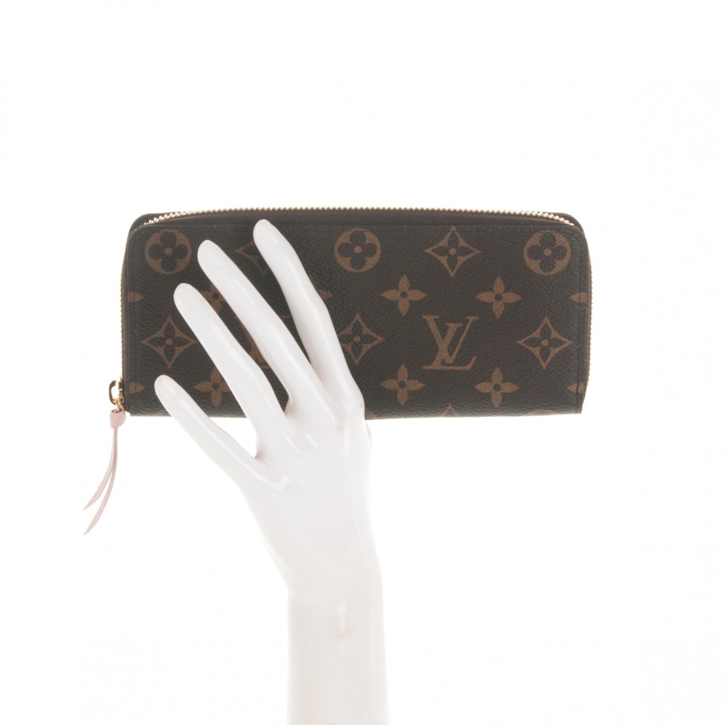 Monogram Clemence Wallet Rose Ballerine