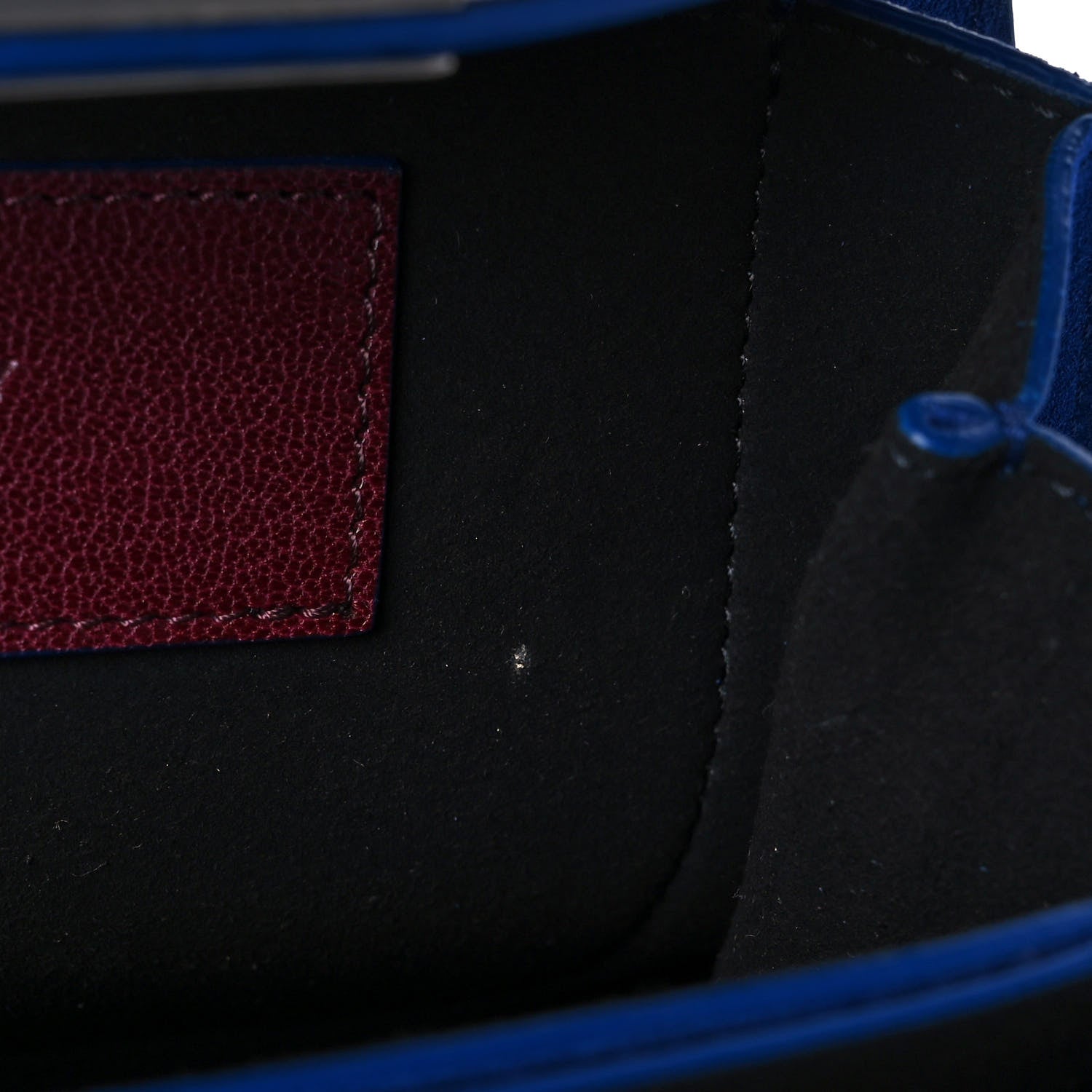 Givenchy Goatskin Suede Small GV3 Shoulder Bag Aubergine Blue 11 of 11