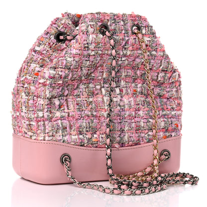 Chanel Tweed Calfskin Quilted Gabrielle Backpack Pink 3 of 14