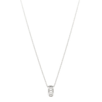 Tiffany Sterling Silver Atlas Open Pendant Necklace 1 of 4