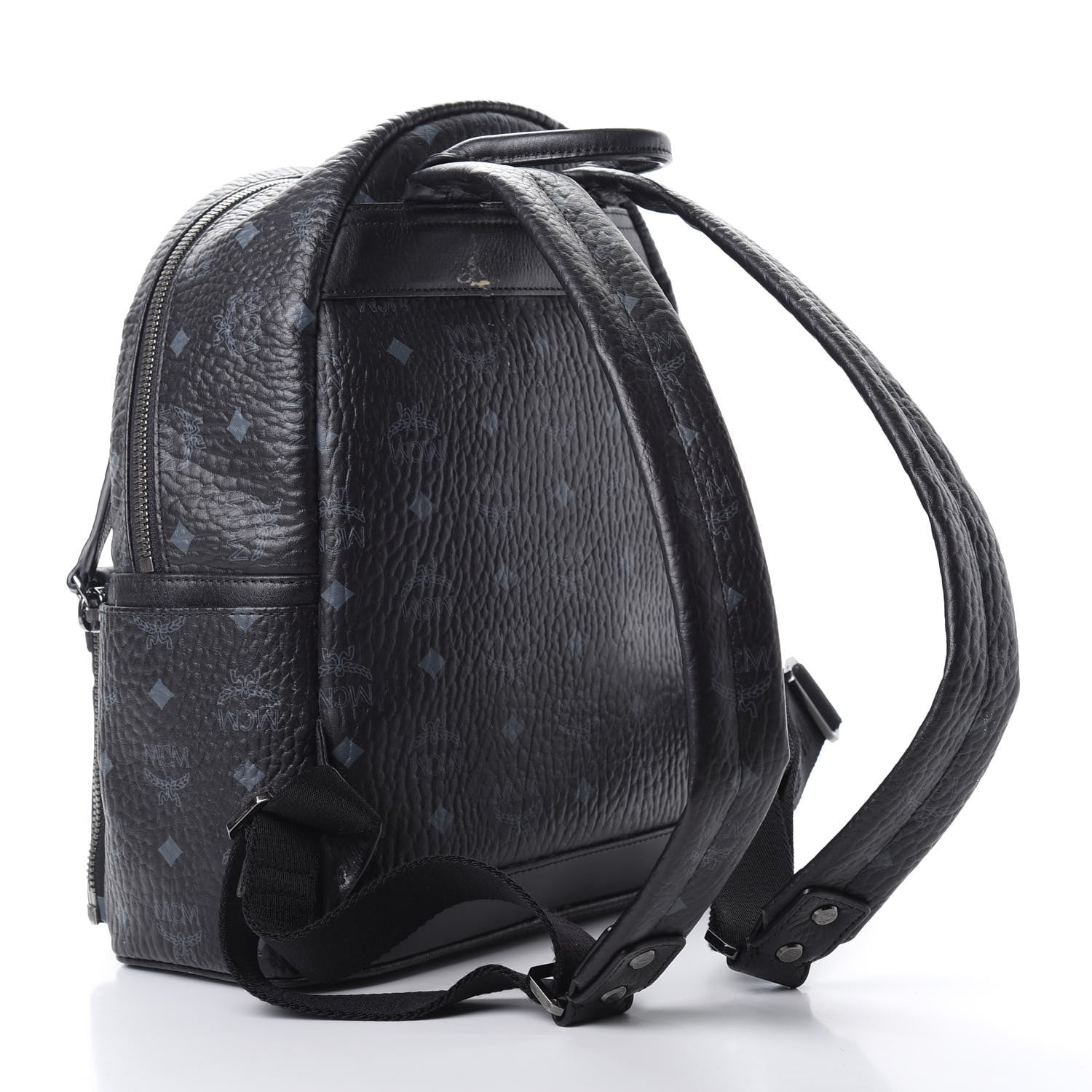 MCM Visetos Studded Small Dual Stark Backpack Black 2 of 19