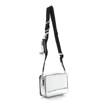 Prada Spazzolato Small Brique Crossbody Bag Argento 3 of 12