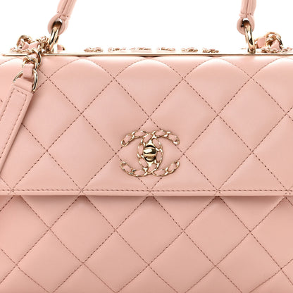 Chanel Lambskin Quilted Small Trendy Chain CC Flap Dual Handle Bag Light Pink 8 of 13