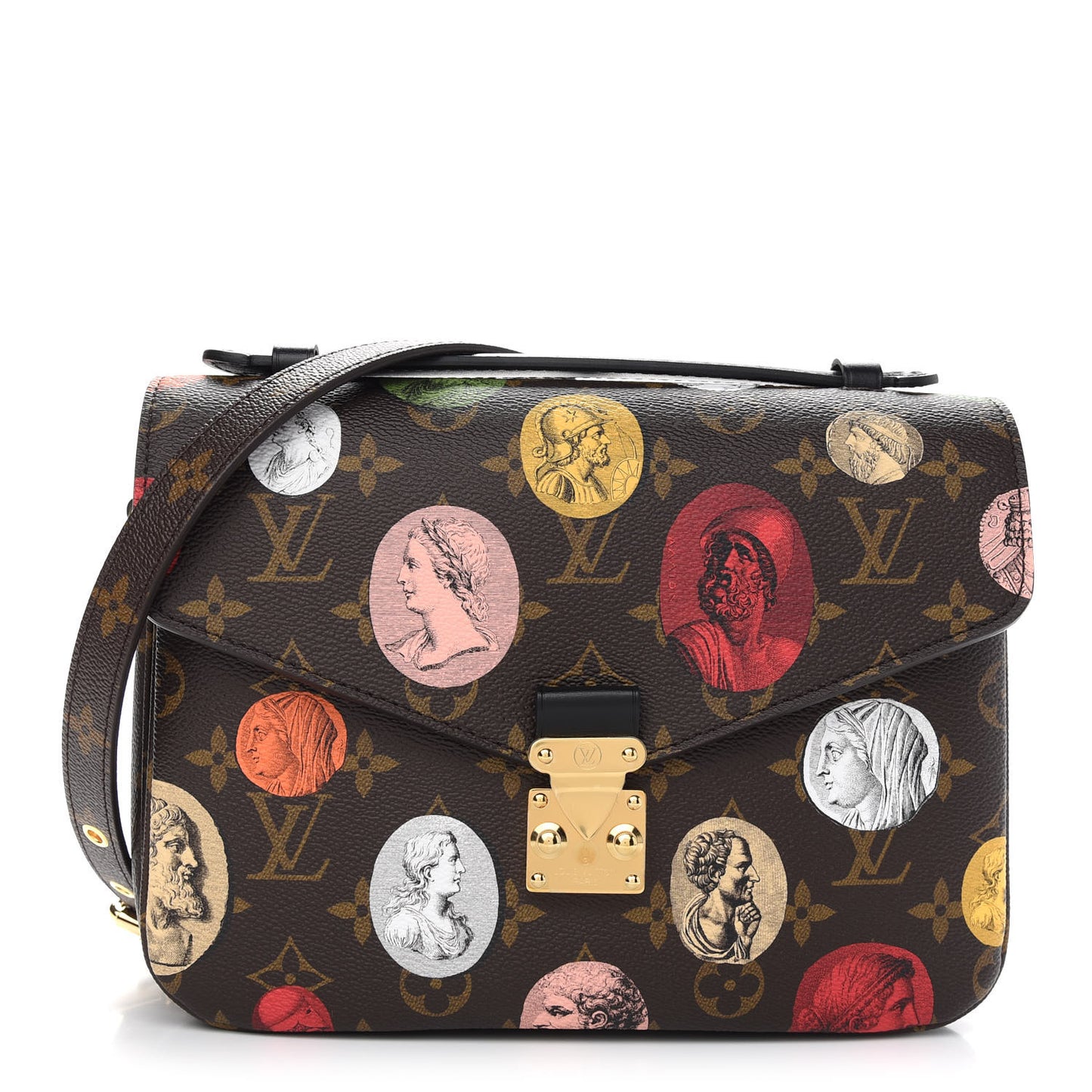 X FORNASETTI Monogram Cameo Pochette Metis