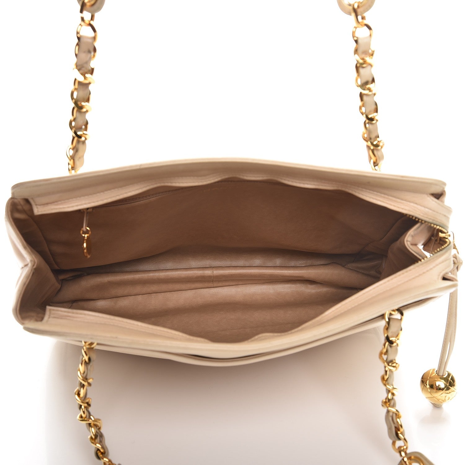 Chanel Lambskin CC Shoulder Bag Beige 5 of 19