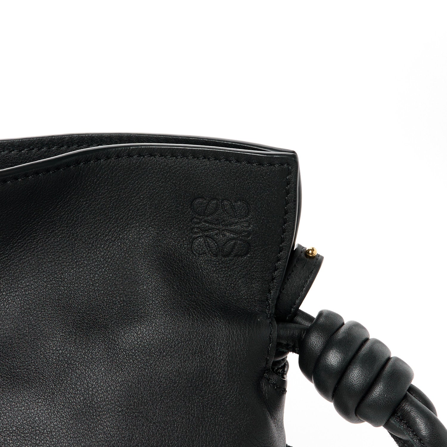 Loewe Nappa Medium Flamenco Knot Bag Black 7 of 10