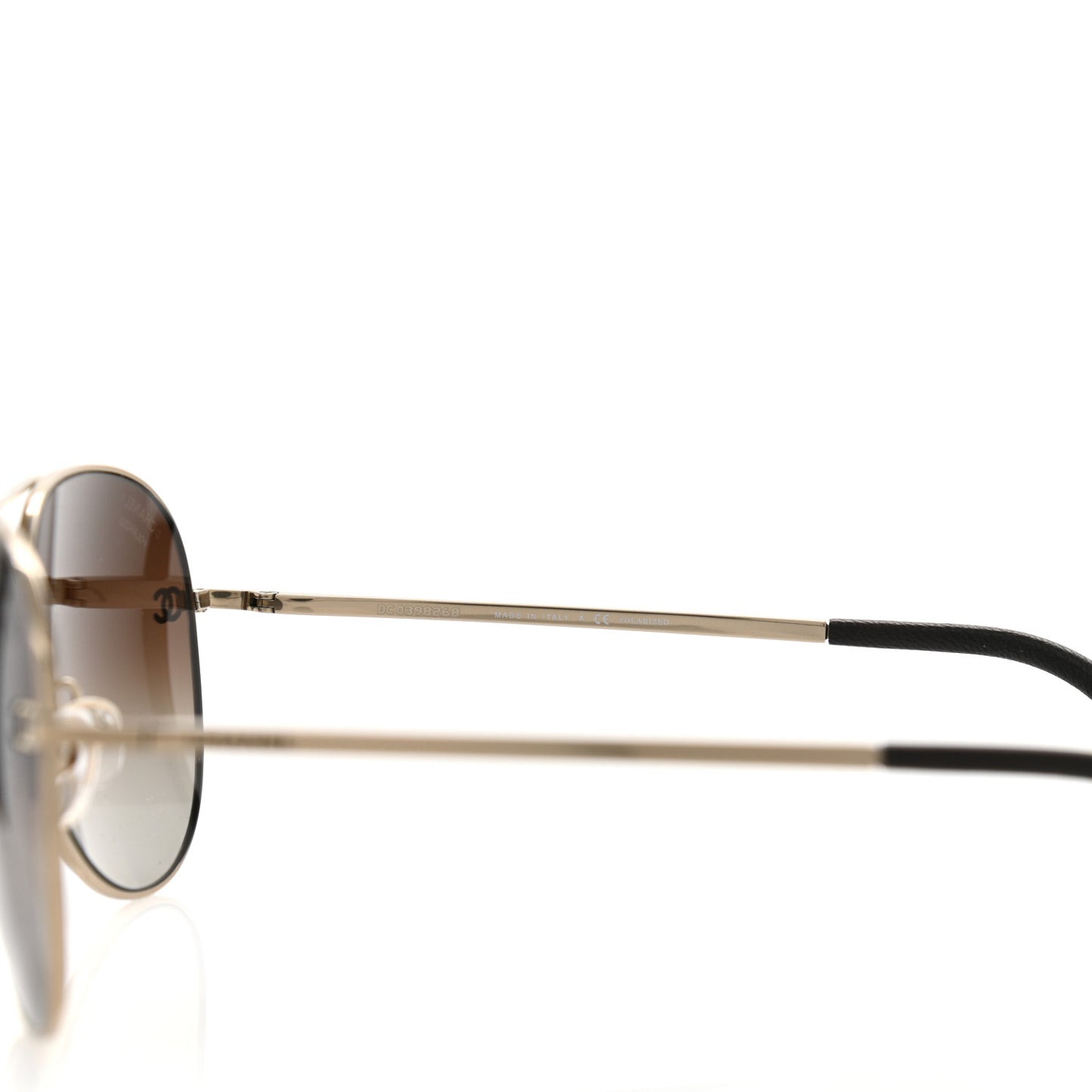Metal Polarized Aviator CC Sunglasses 4189-T-Q Brown