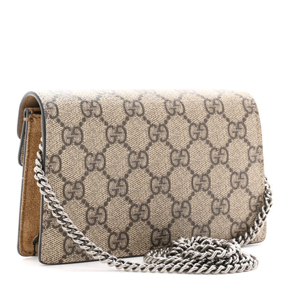 Gucci GG Supreme Monogram Super Mini Dionysus Shoulder Bag Taupe 3 of 9
