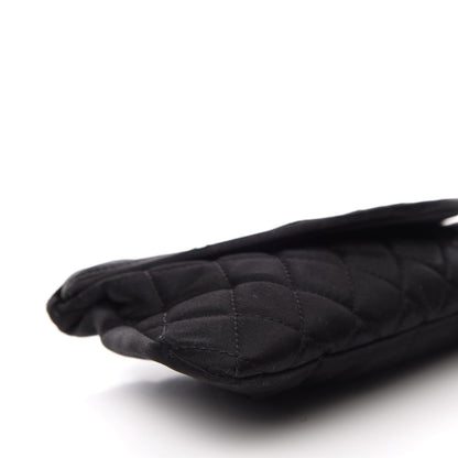 Chanel Satin Quilted Flap Clutch Black 7 of 9