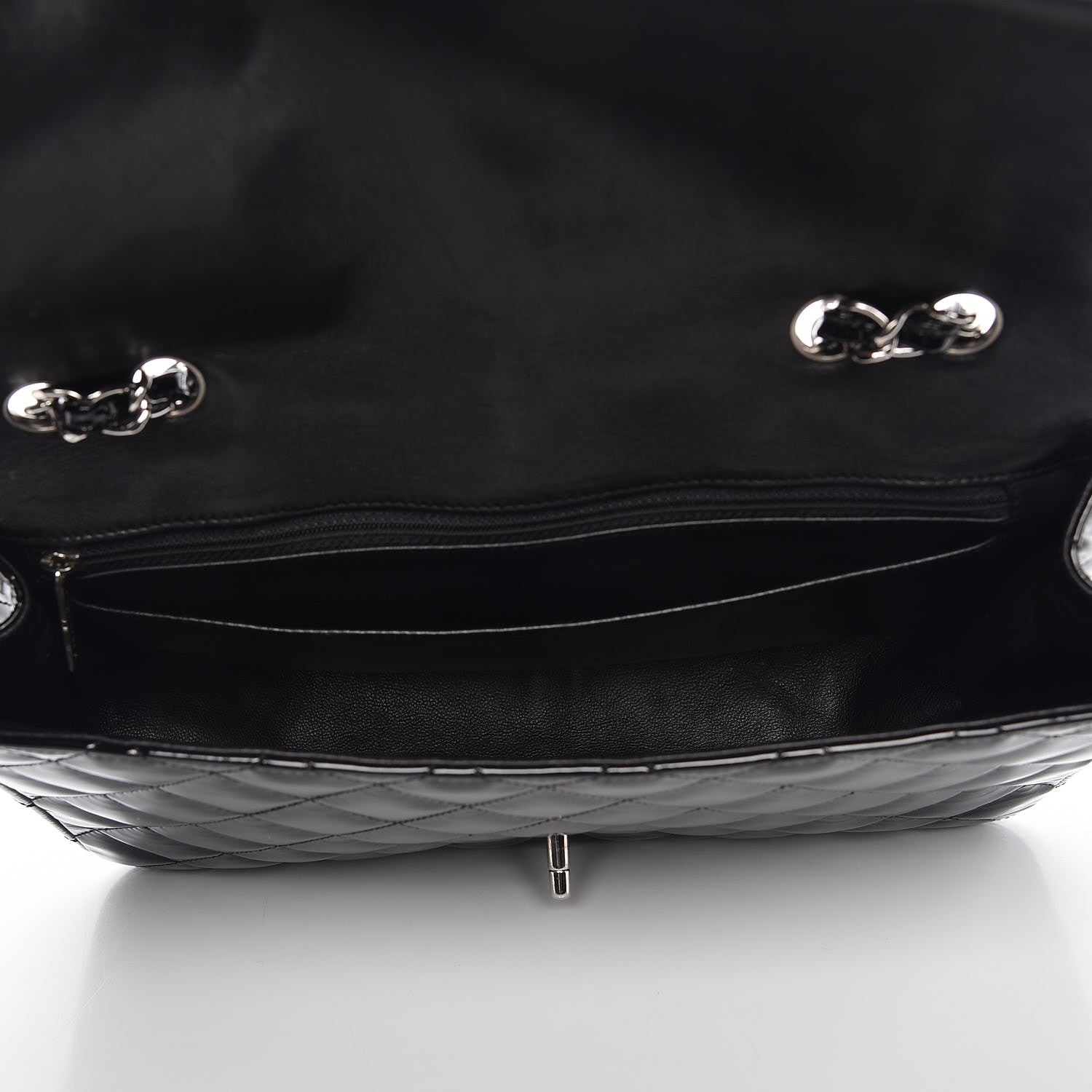 Chanel Patent Quilted Jumbo Single Flap Black 5 of 8
