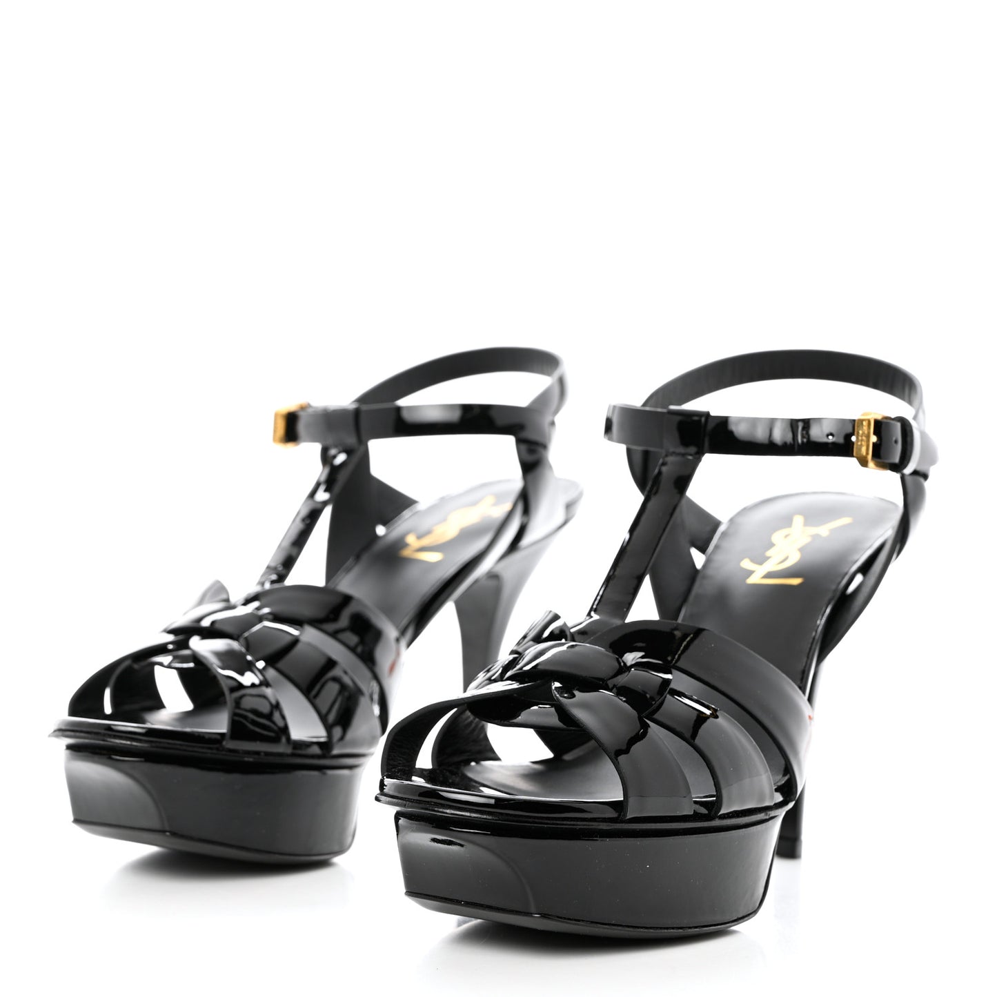 Calfskin Tribute 75 Platform Sandals 37.5 Black