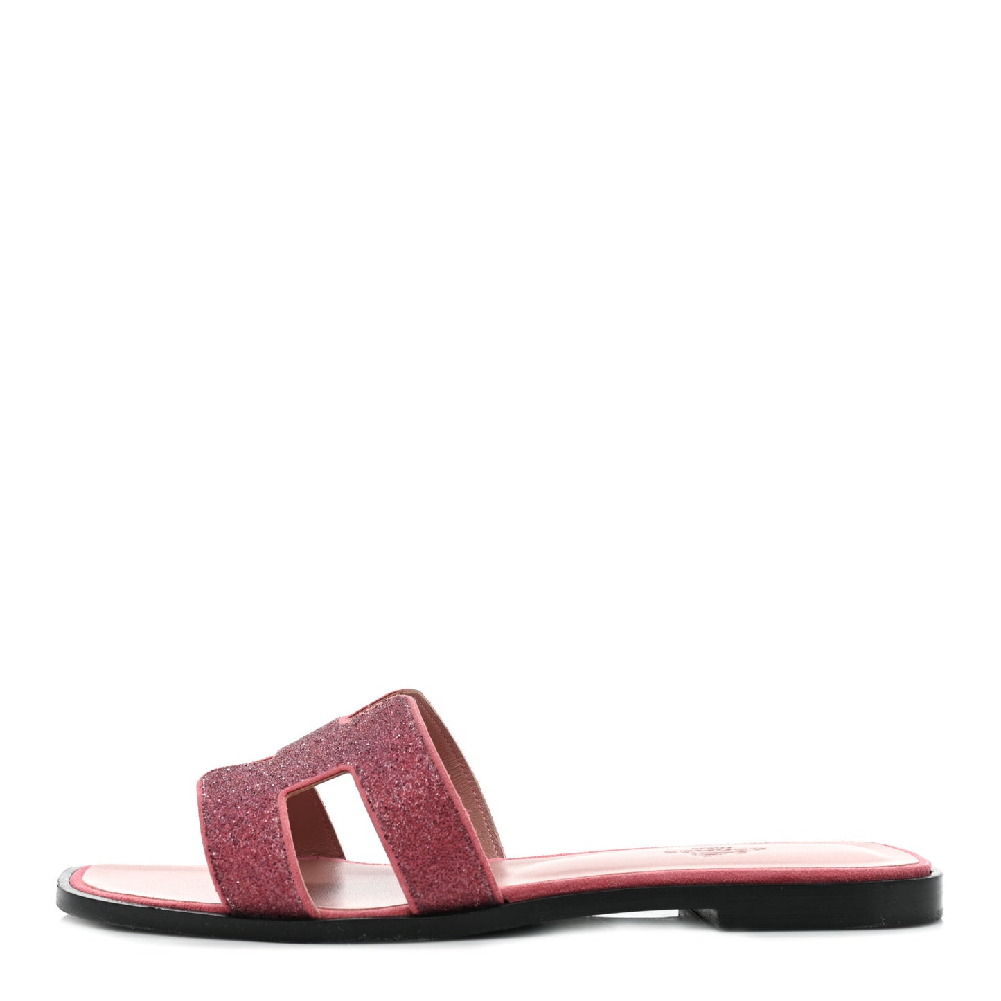 Suede Goatskin Crystal Powder Oran Sandals 38.5 Bois De Rose