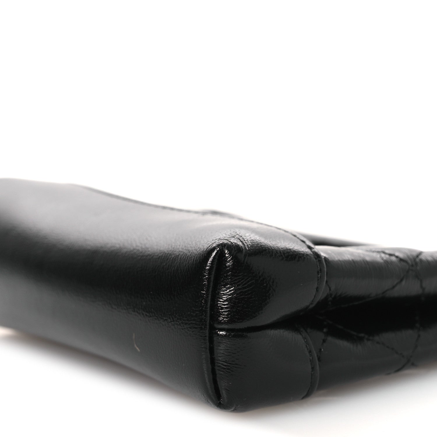 Chanel Shiny Lambskin Quilted Micro 31 Clutch With Chain Black 10 of 10
