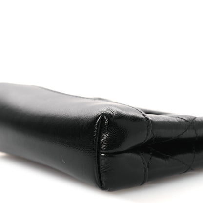 Chanel Shiny Lambskin Quilted Micro 31 Clutch With Chain Black 10 of 10