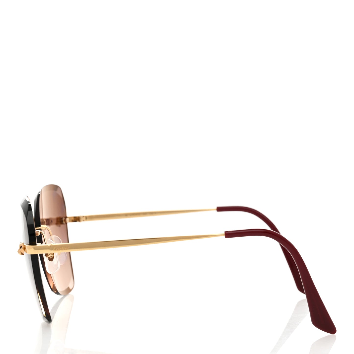 Metal Panthere De Cartier Sunglasses CT0147S Gold Red