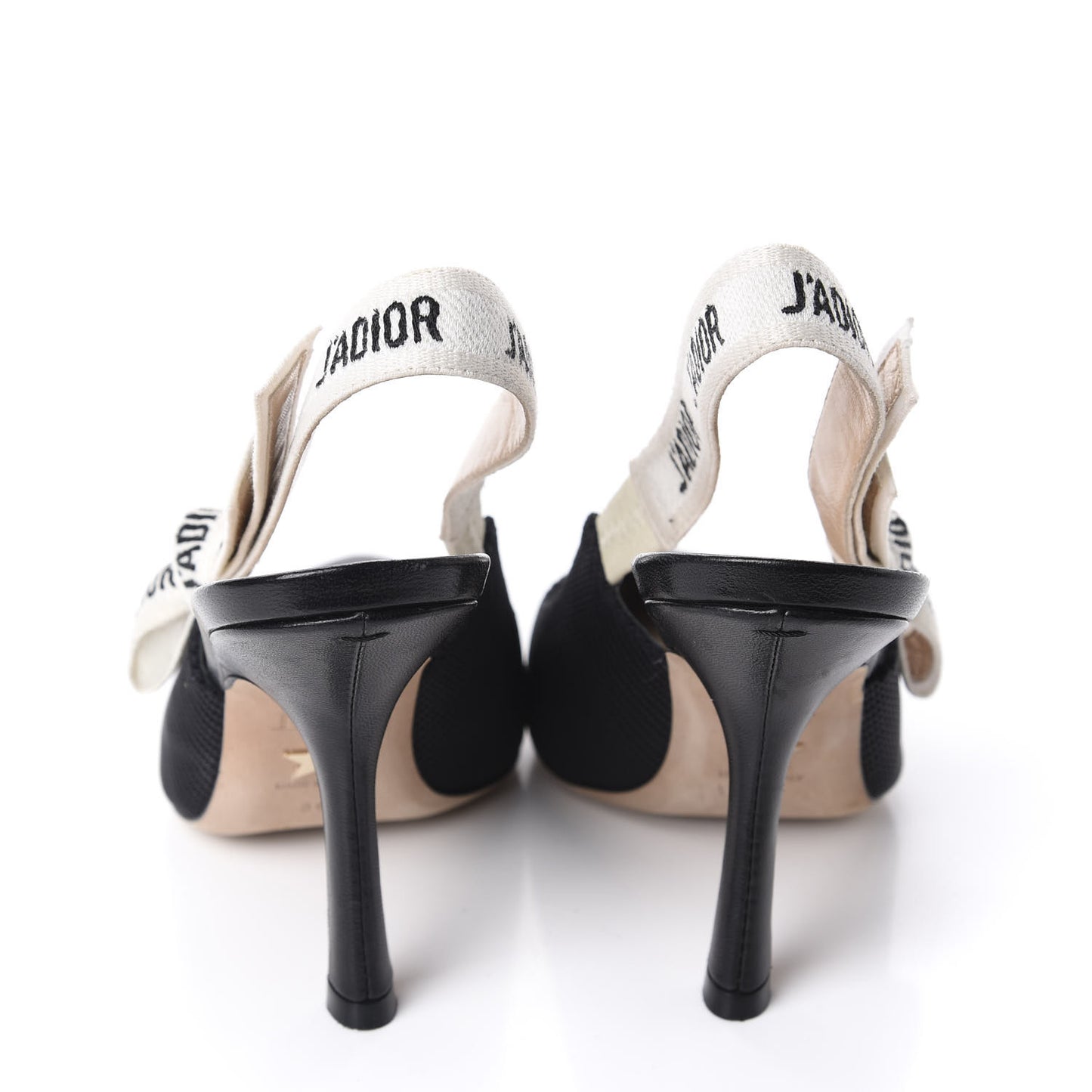 Technical Canvas Ribbon J'Adior Slingback 100mm Pumps 35 Black