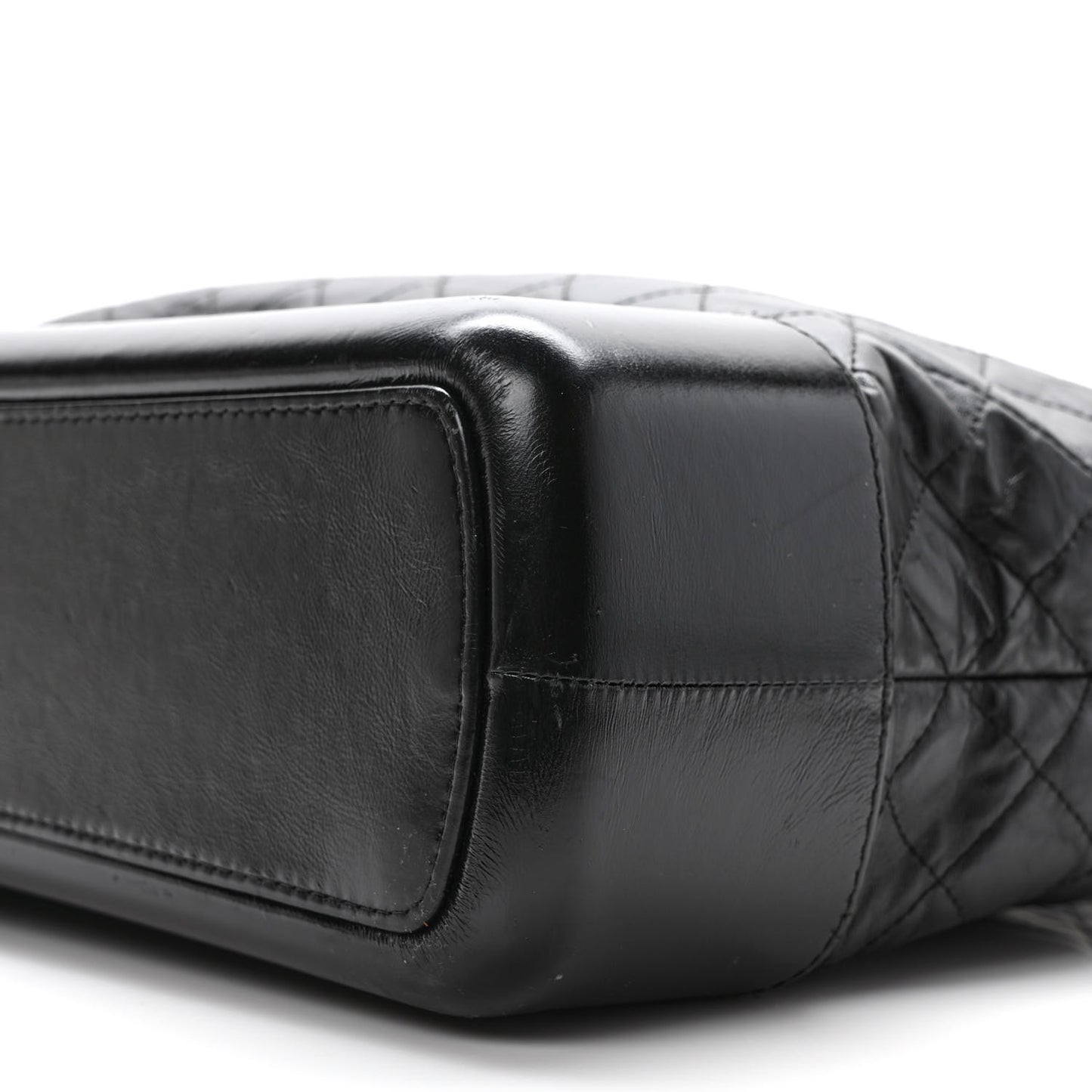 Calfskin Quilted Large Gabrielle Shopping Tote Black