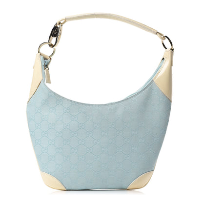 Gucci Monogram Patent Small Hobo Blue 1 of 17