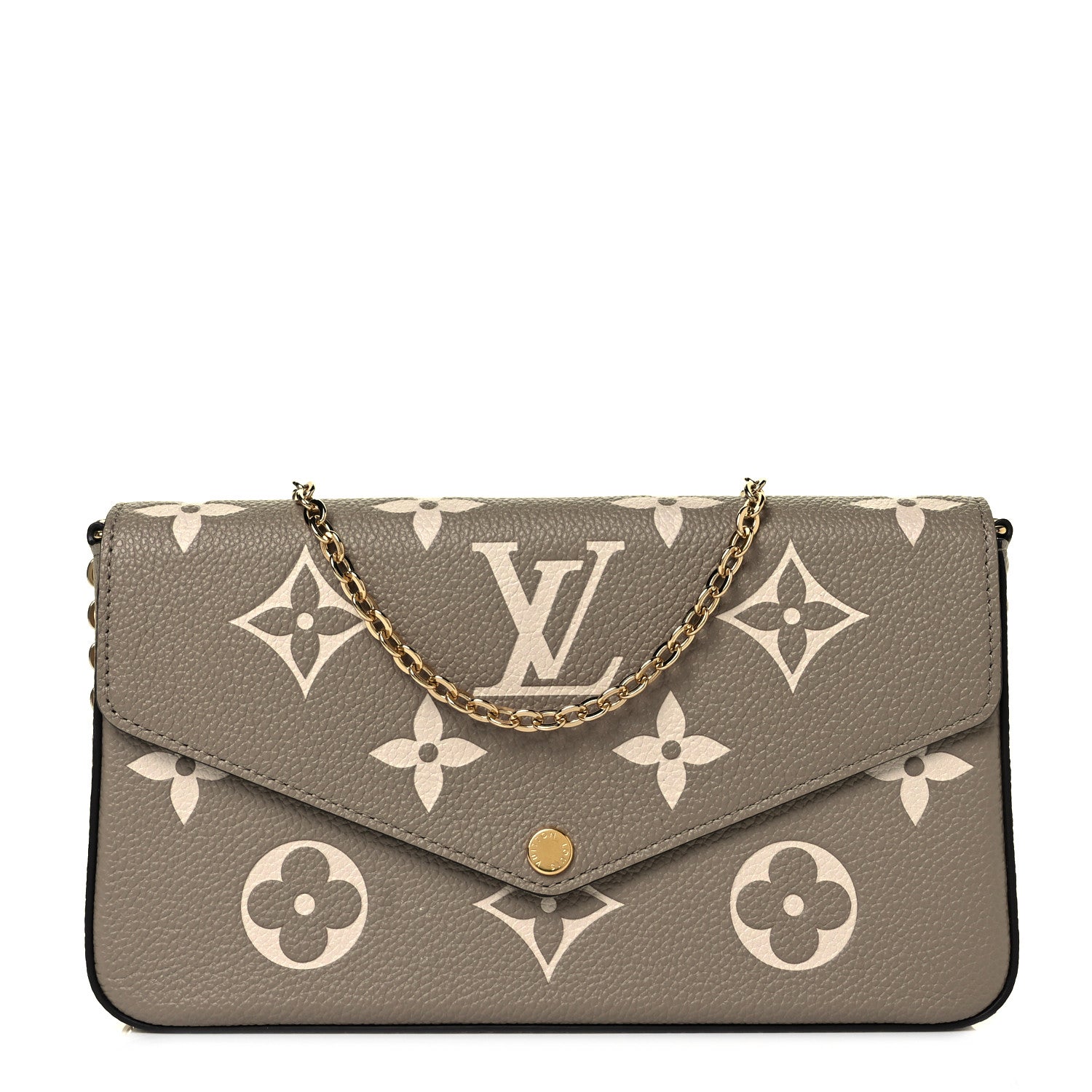 Louis Vuitton Empreinte Monogram Giant Felicie Pochette Tourterelle Creme 3 of 10