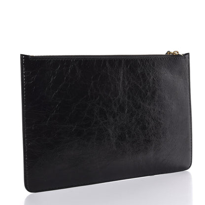 Christian Dior Crinkled Calfskin J'Adior Flat Clutch Black 3 of 6