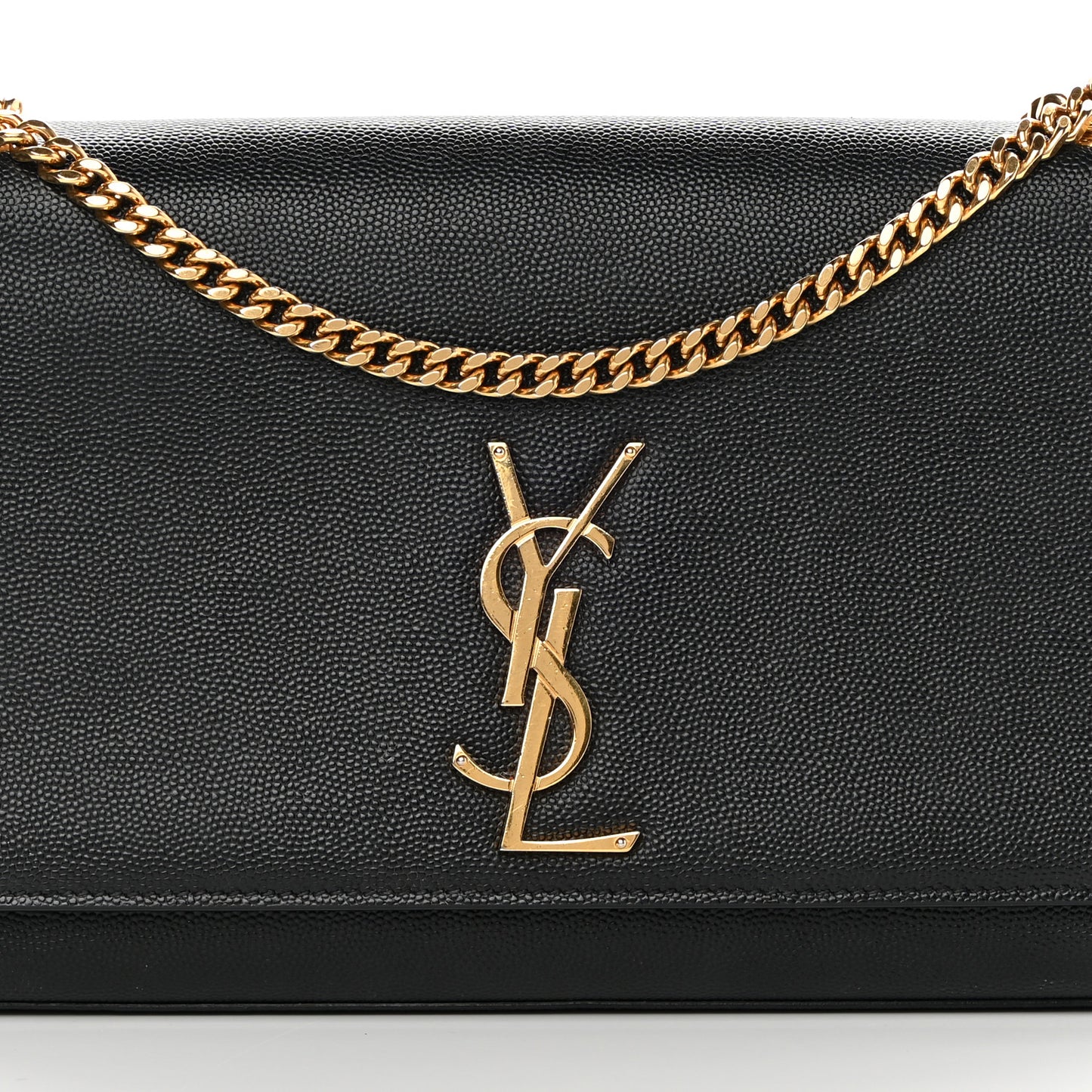 Grain De Poudre Medium Classic Monogram Kate Satchel Black