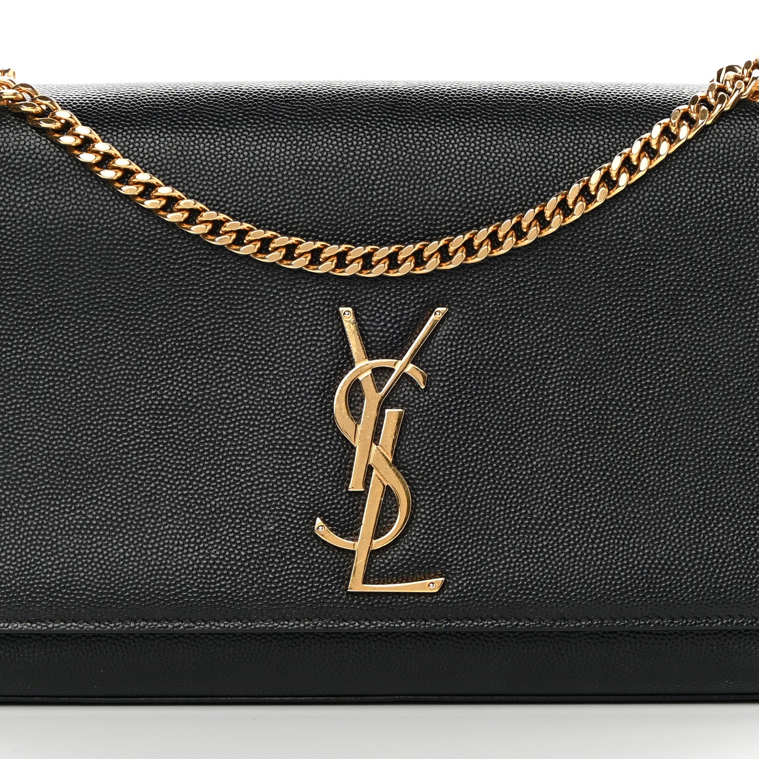 Saint Laurent Grain De Poudre Medium Classic Monogram Kate Satchel Black 7 of 12