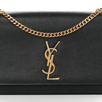 Saint Laurent Grain De Poudre Medium Classic Monogram Kate Satchel Black 7 of 12