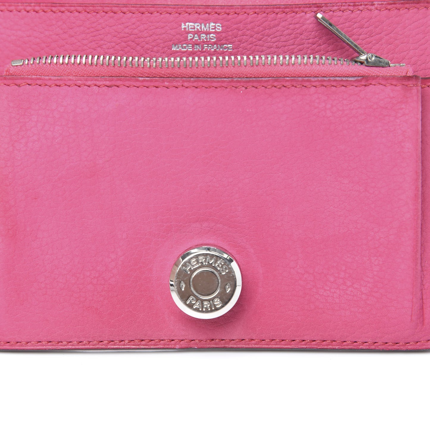 Taurillon Gaucho Dogon Compact Wallet Fuchsia