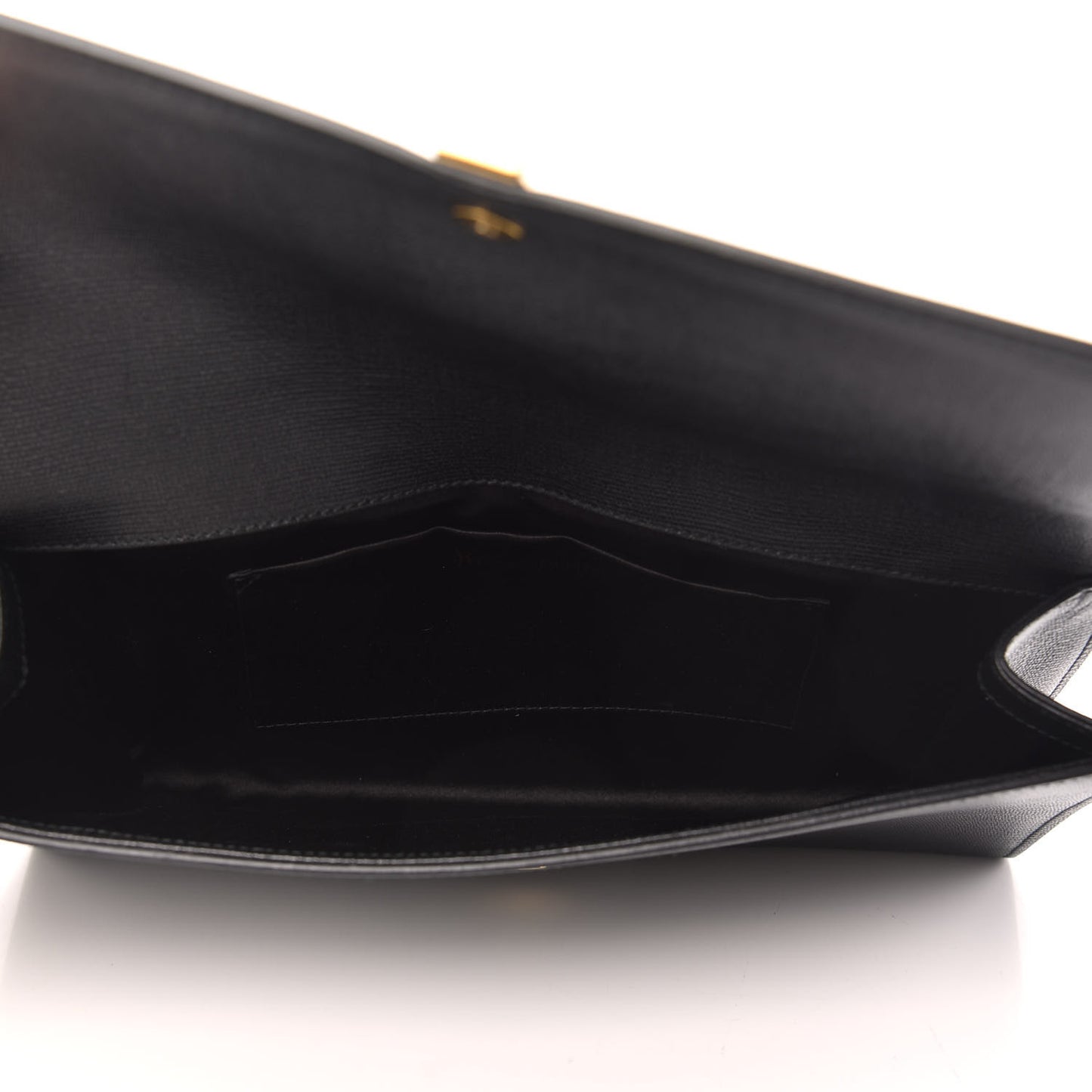 Textured Calfskin Y Ligne Clutch Black