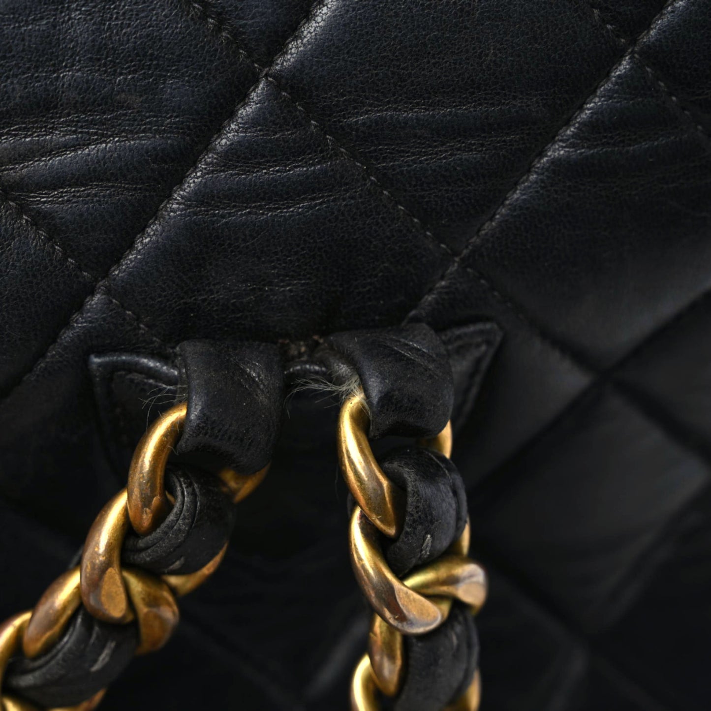 Lambskin Quilted Backpack Black