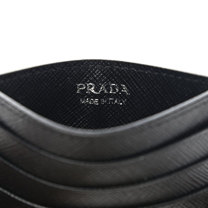 Prada Saffiano Shine Monochrome Card Holder Black 6 of 7