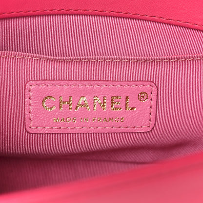 Chanel Lambskin Quilted Small Boy Flap Dark Pink 6 of 10
