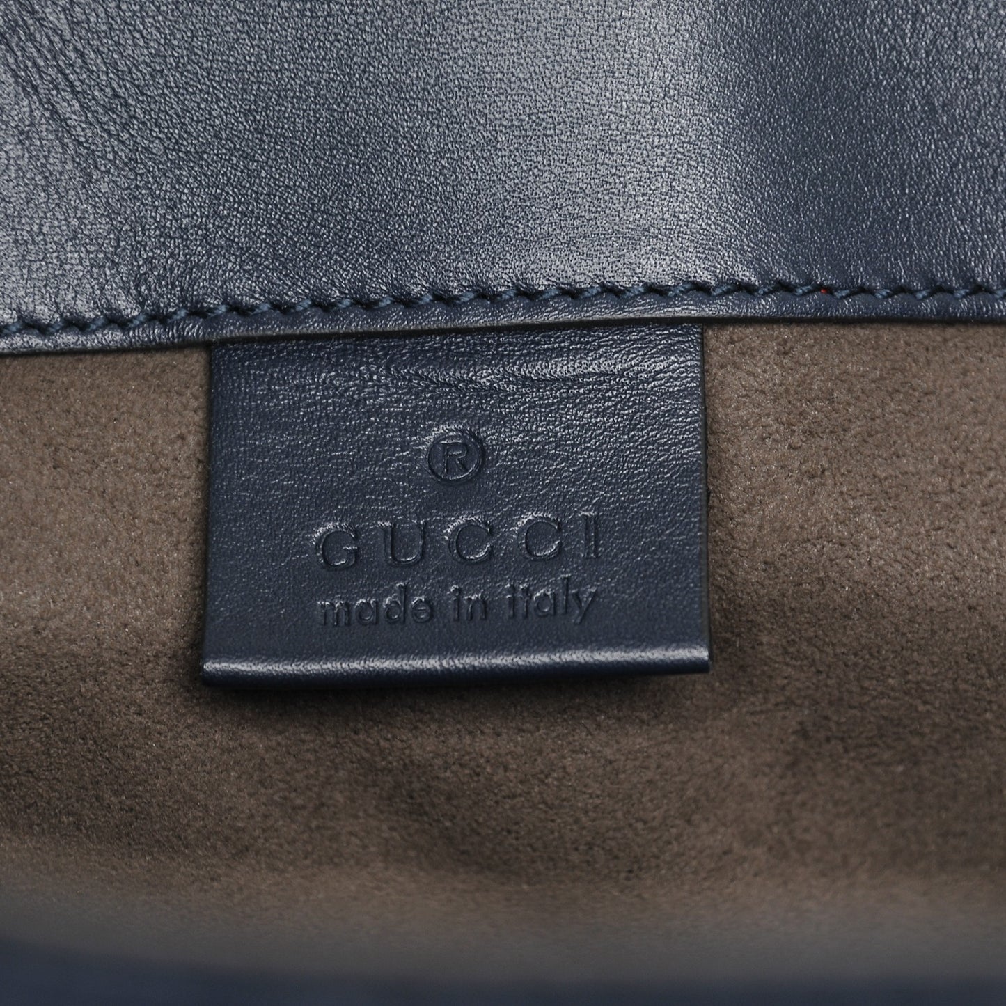 Guccissima Signature Double Buckle Backpack Blue