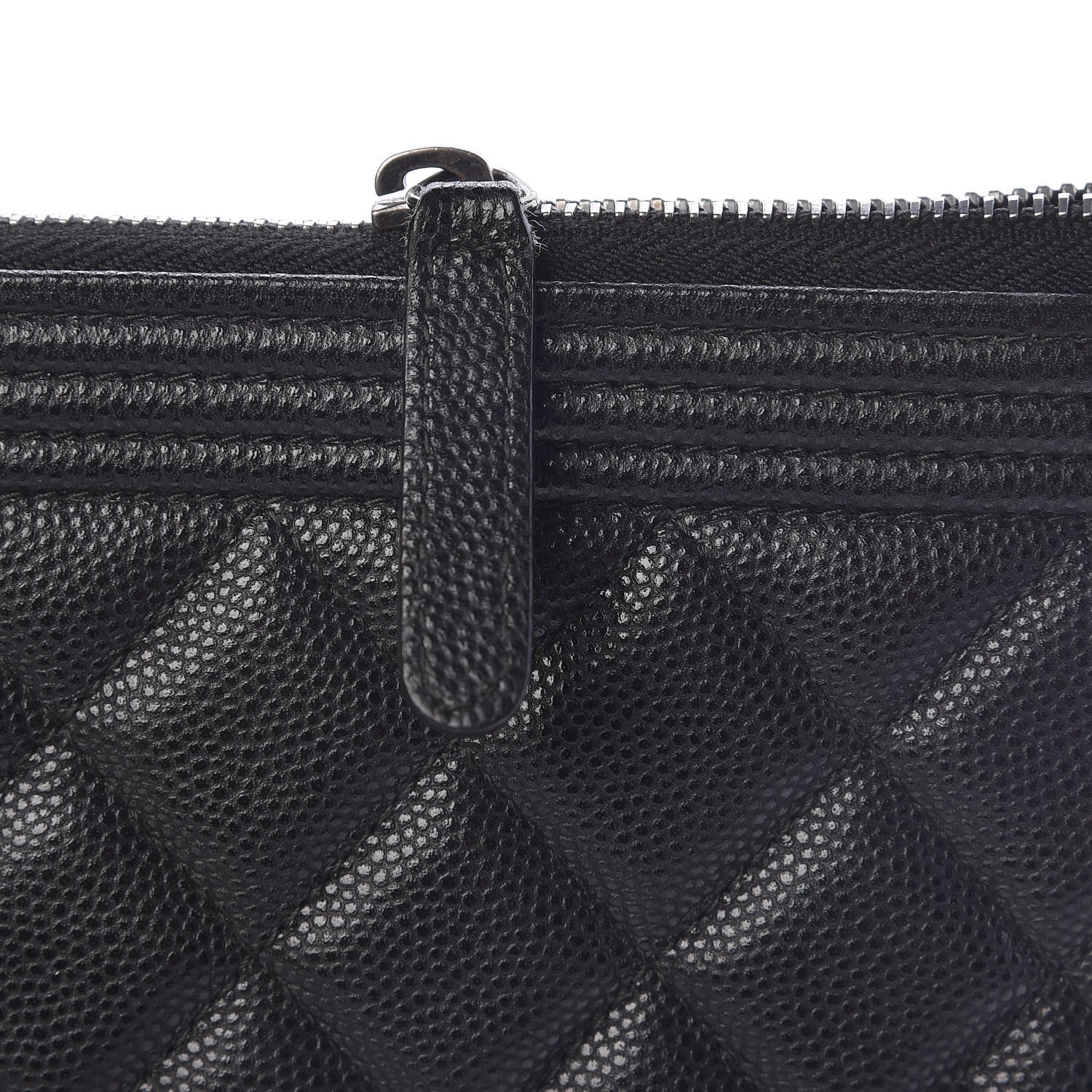 Chanel Caviar Quilted Large Boy Cosmetic Case Black 10 of 11