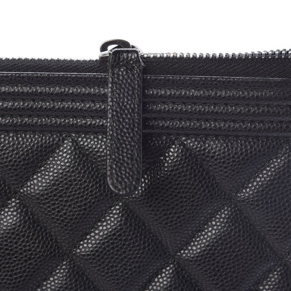 Chanel Caviar Quilted Large Boy Cosmetic Case Black 10 of 11