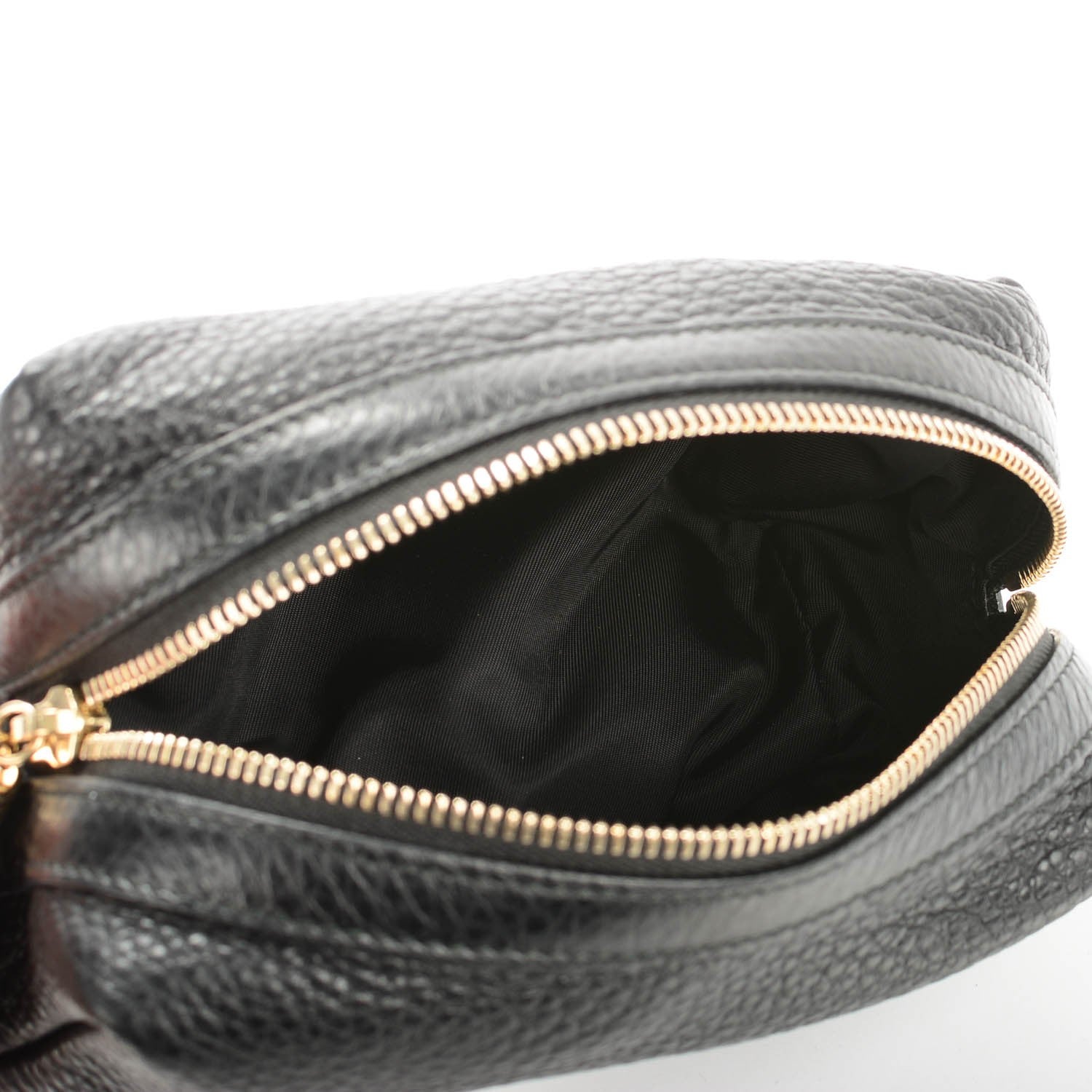 Gucci Pebbled Calfskin Soho Medium Cosmetic Case Black 6 of 8