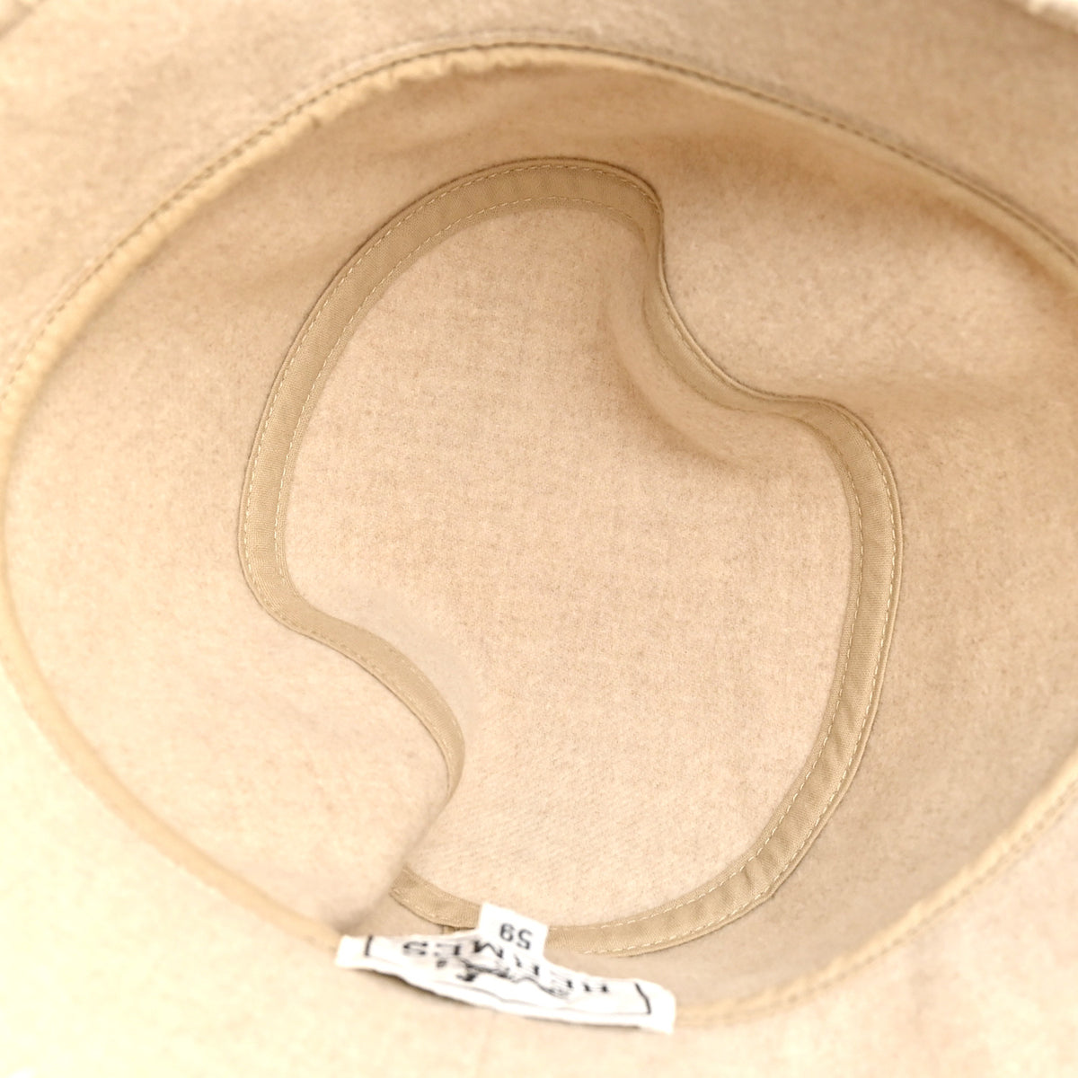 Hermes Wool Cashmere Harper H Point Avalon Bucket Hat 59 Corde Ecru 9 of 10