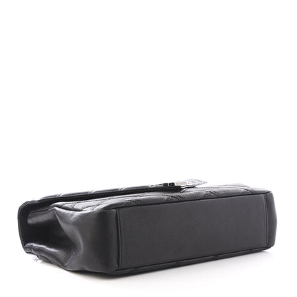 Saint Laurent Calfskin Matelasse Diamond Quilted Monogram Large College Bag Black 3 of 9
