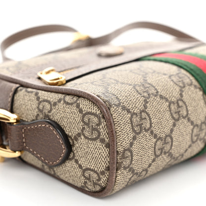 Gucci GG Supreme Monogram Web Mini Ophidia Shoulder Bag Brown 9 of 10