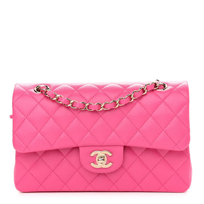Chanel Caviar Quilted Small Double Flap Dark Pink 1 of 8
