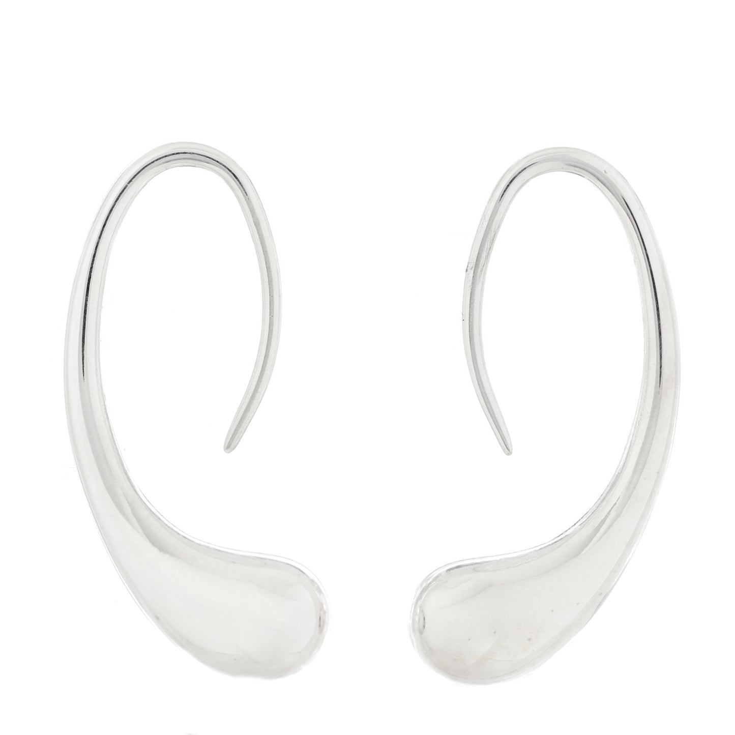 Sterling Silver Elsa Peretti Teardrop Hoop Earrings