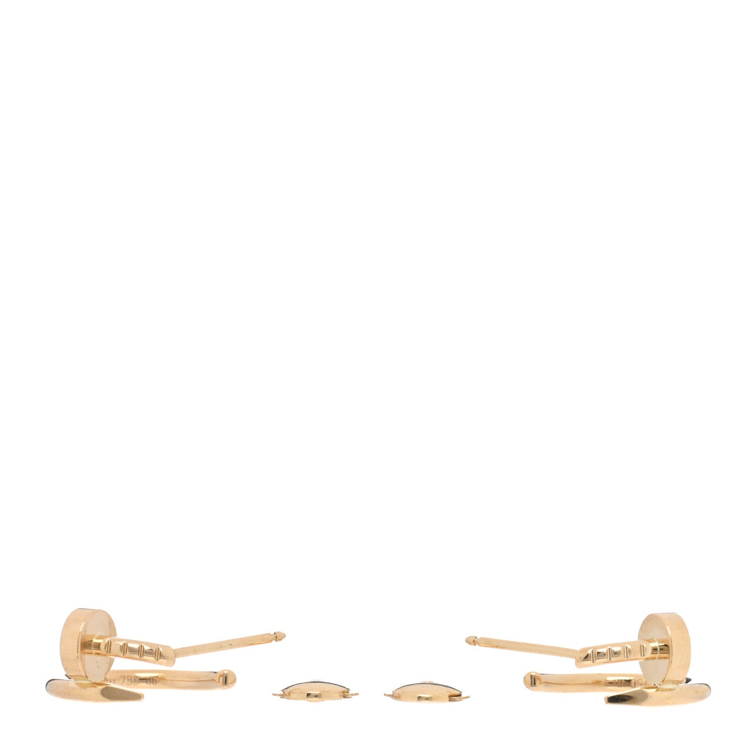 Cartier 18K Yellow Gold Juste Un Clou Hoop Earrings 3 of 5